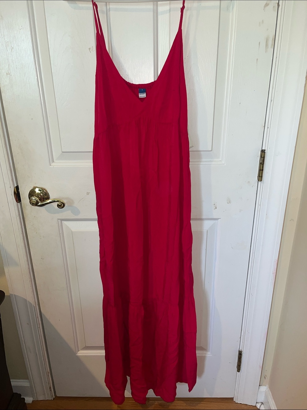 NWT Old Navy Pink Maxi Dress Size Large Sleeveless Spaghetti Strap Summer Dress